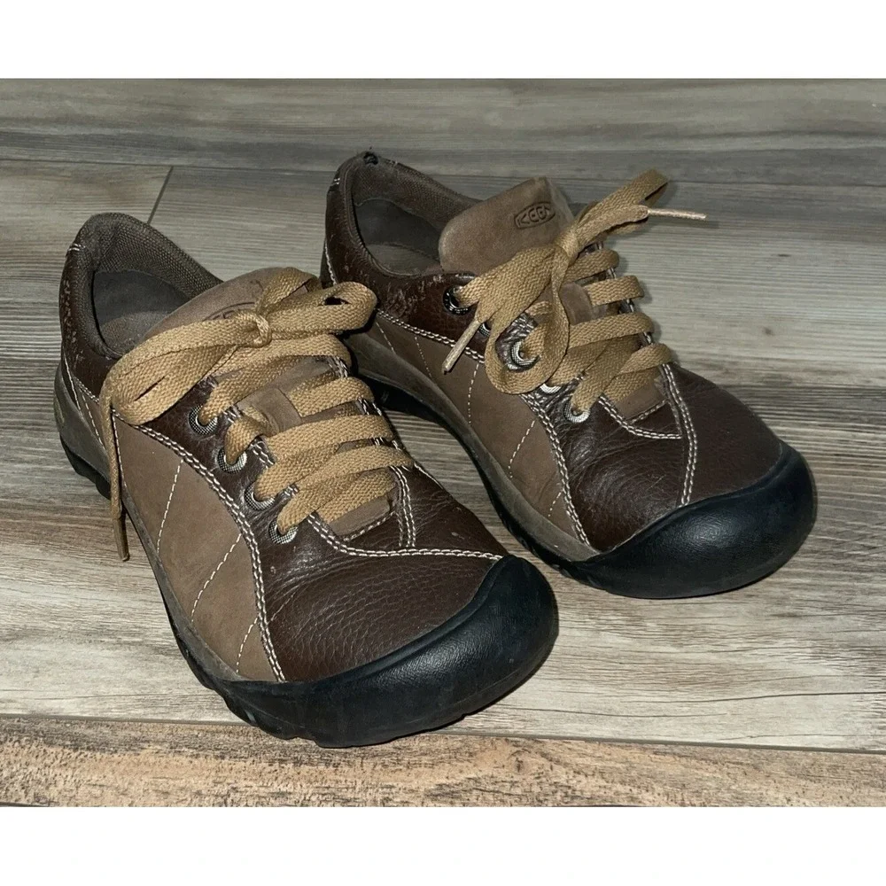 Keen Womens‎ Size 6 Presidio Cascade Brown Leather Lace Up Shoes Hiking